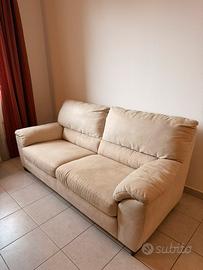 Divano 3 posti scamosciato