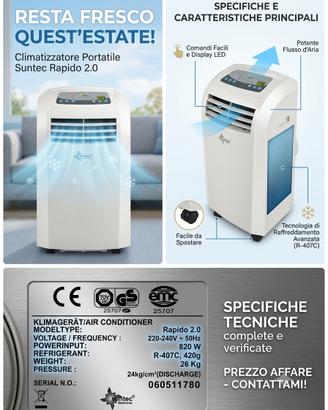 Condizionatore portatile 7000btu