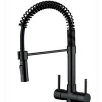 Rubinetto 3 vie con doccia nero opaco