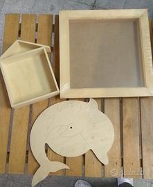 basi in legno decorazione casa.