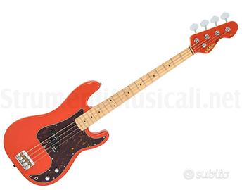 VINTAGE V4 Reissued Bass Firenza Red