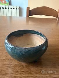 Vaso in ceramica - blu verde