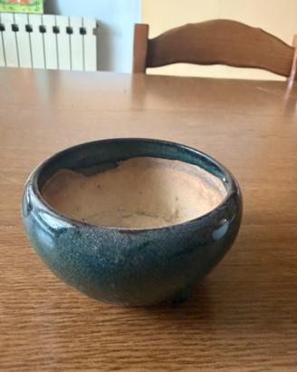 Vaso in ceramica - blu verde
