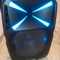 Cassa bluetooth 200w karaoke microfono telecomando