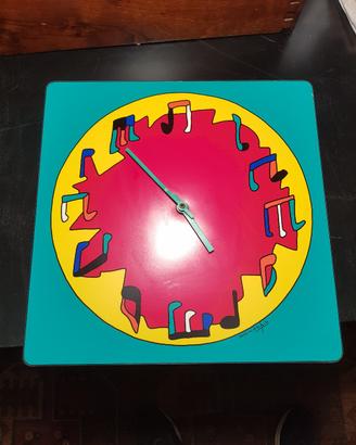Ugo Nespolo pop art orologio da muro