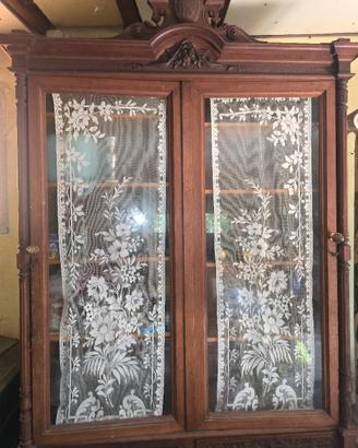 Vetrina antica in legno massello fine ’800
