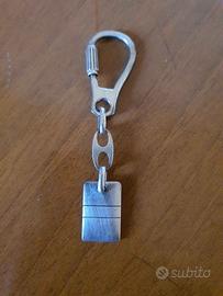 Portachiavi argento 925 marcato con piastrina