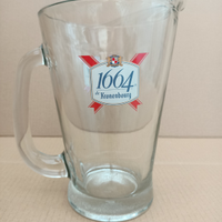 Caraffa brocca birra Kronenbourg in vetro