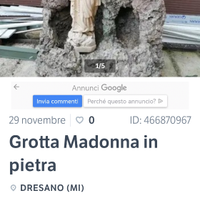 Grotta madonna in pietra per giardino