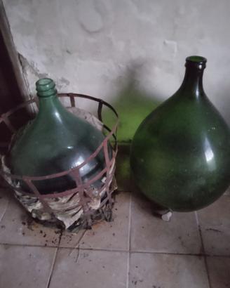 Rara Damigiana Antica 50L con armatura