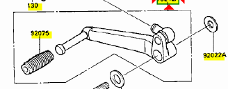 -Pedale cambio Kawasaki 132421191