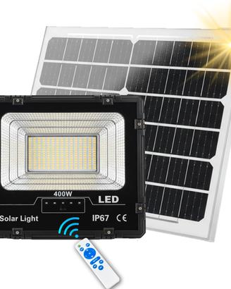 Faro 400W 225 LED con Pannello Solare Telecomando
