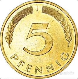 Moneta Tedesca 5 pfennig