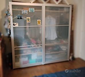 Armadio IKEA PAX  ante scorrevoli in vetro