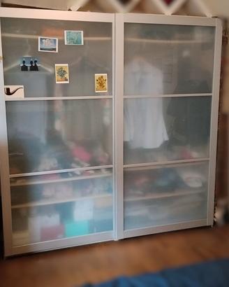 Armadio IKEA PAX  ante scorrevoli in vetro