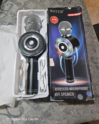 microfono karaoke wireless Bluetooth Wster nuovo