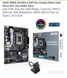 Scheda madre Asus prime H610M-A D4, lga1700,DDR4