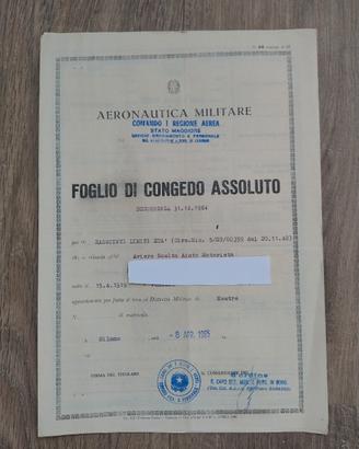 Foglio di congedo assoluto