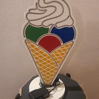 decorazione luminosa a cono gelato 
