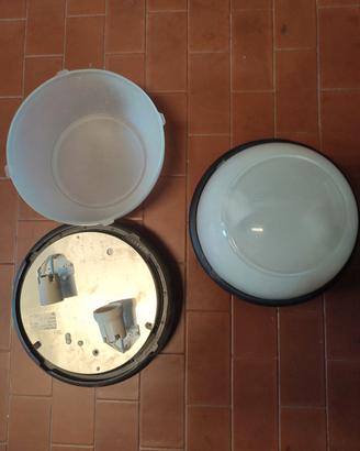 3 plafoniere con oblo in vetro