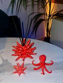 Ser da 3 prodotti in ceramica artigianale vietrese