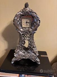 Orologio a pendolo laminato argento real clock