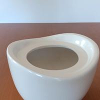 Portavaso in ceramica bianca 