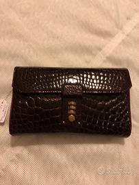 Borsa da sera nuova in coccodrillo