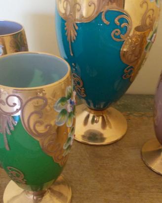 servizio da acqua o bibita in vetro di Murano nell