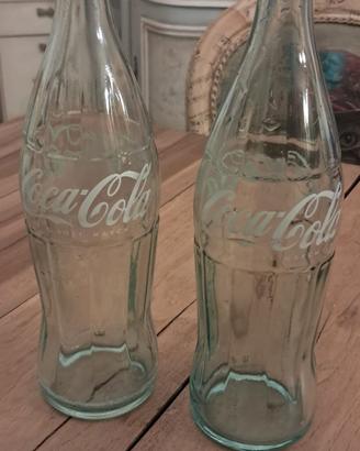 2 bottiglie vintage coca cola