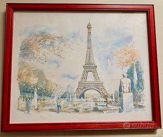 Quadro Parigi acquerello