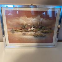 Quadro con cornice alluminio e vetro