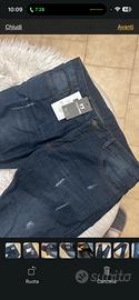 Jeans moto course ripped tg52