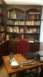 Libreria vintage artigianale in legno massello