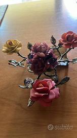 soprammobile in capodimonte e silver plated