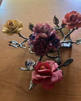 soprammobile in capodimonte e silver plated