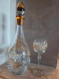 Servizio liquore vintage Murano Tre Fuochi