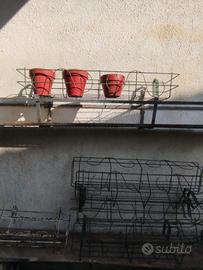 fioriere da ringhiera in metallo