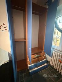 ARMADIO CAMERETTA CON CASSETTIERA PIU' LETTO CONT.