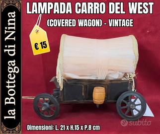 Lampada vintage a forma di carro del West