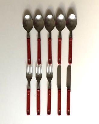 Set di posate in acciaio inox da 10 pz, incompleto