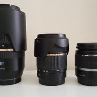 3 obiettivi tamron/canon