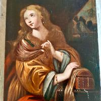 Dipinto quadro olio su tela maddalena 600 XVII