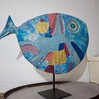 Quadro pittura scultura cartapesta Paolucci Enrico