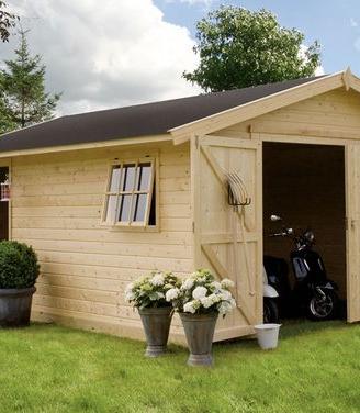 GARAGE DI LEGNO YARIK 400x560 spess 40 mm