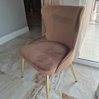 Sedie imbottite in tessuto vellutato qualità top