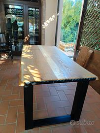 tavolo artigianale in rovere