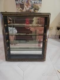 bacheca vetrina portaoggetti vintage