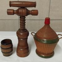 VECCHIO CAVATAPPI  VINO DAMIGIANA BOTTE MINIATURA 