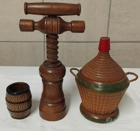 VECCHIO CAVATAPPI  VINO DAMIGIANA BOTTE MINIATURA 